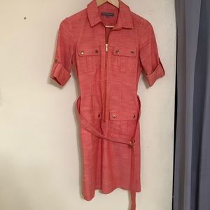 Coral color dress size 4